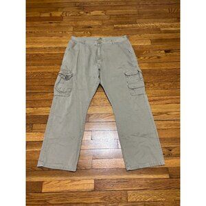 Wrangler Mens Cargo Pants Size 38x30 Tan 100% Cotton Canvas Workwear Outdoors